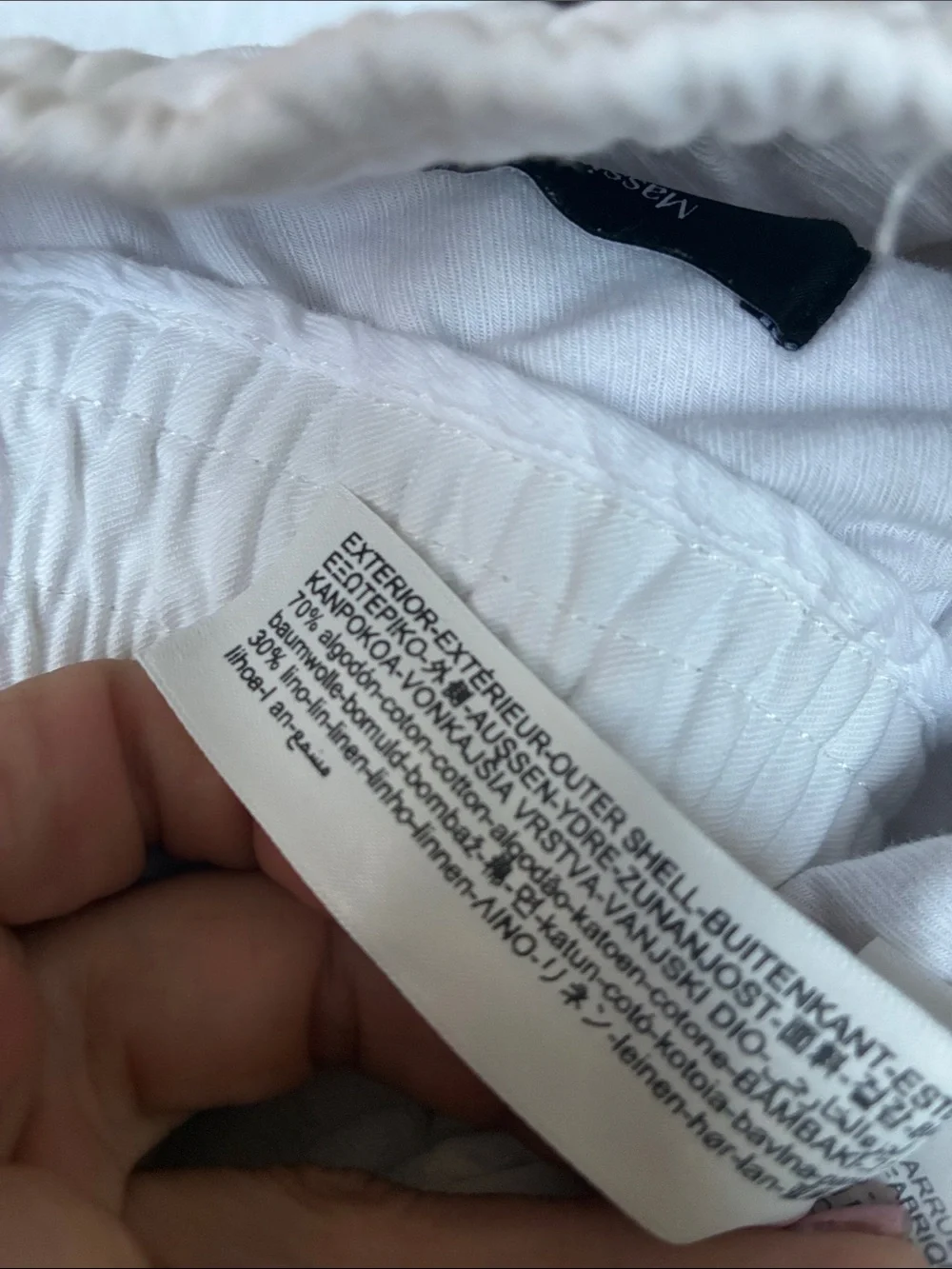 Massimo Dutti Men’s NWT white jogger fit linen cotton pants 0008/004